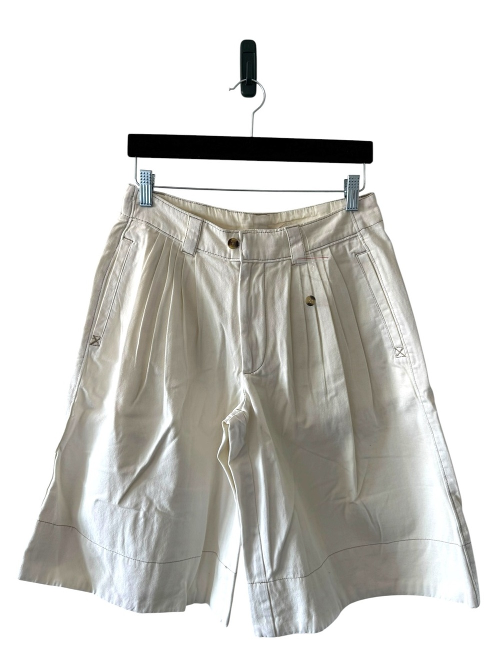 NWOT Free People shorts pleated A-line long shorts cotton sz 4 (xs-s)